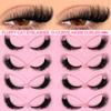 GROINNEYA Fluffy Cat Lashes 3D Faux Mink Lashes Soft Full Thick Eyelashes Wispy False Eyelashes Curly lashes wholesale lashes