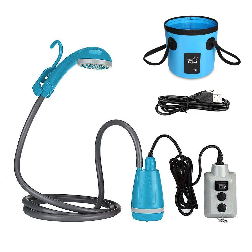 12 В постоянного тока Автомобильный Кемпинг Душ Насос Для Душа На Открытом Воздухе USB Перезаряжаемая Душевая Головка