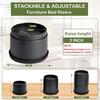 4/6/8Pcs 1/2-Inch Round Furniture Riser Heavy Duty Bed Riser Adjustable Stackable Anti-slip Table Couch Chair Sofa Cabinet Leg Lift