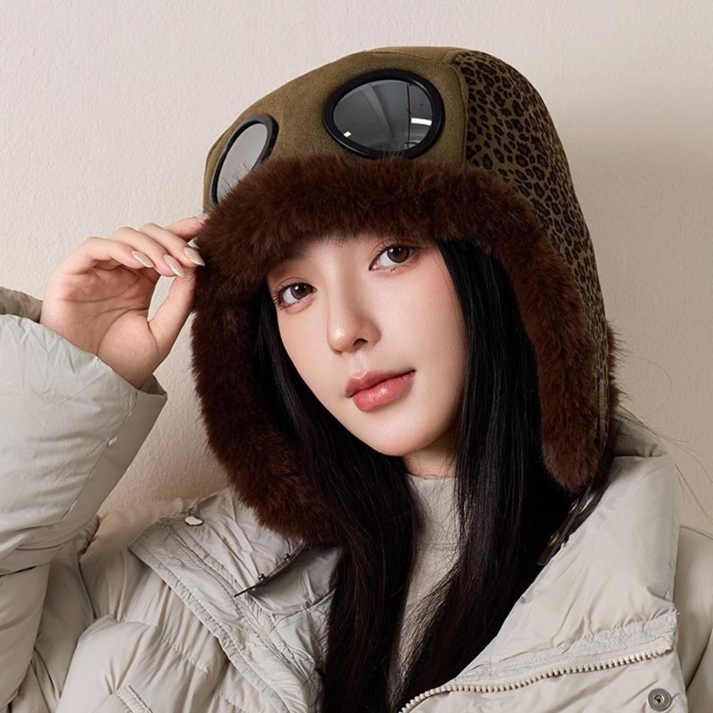 Large Head Size 56cm To 58cm Thick Warm Earflap Winter Hat Plush Winter Hat Cold Weather