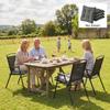 4-Piece Set Seat Cushions 39.5 x 39.5 x 10 cm Chair Cushions with Ties, Non-Slip Outdoor Indoor Seat Pad