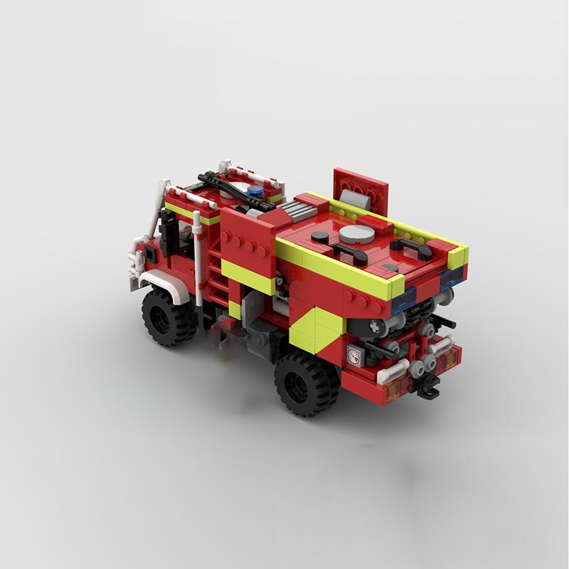 616 деталей MOC-162805 Модель пожарной машины Мелкие детали Строительные блоки Сборка DIY Творческая сборка Детские игрушки Рождественский подарок