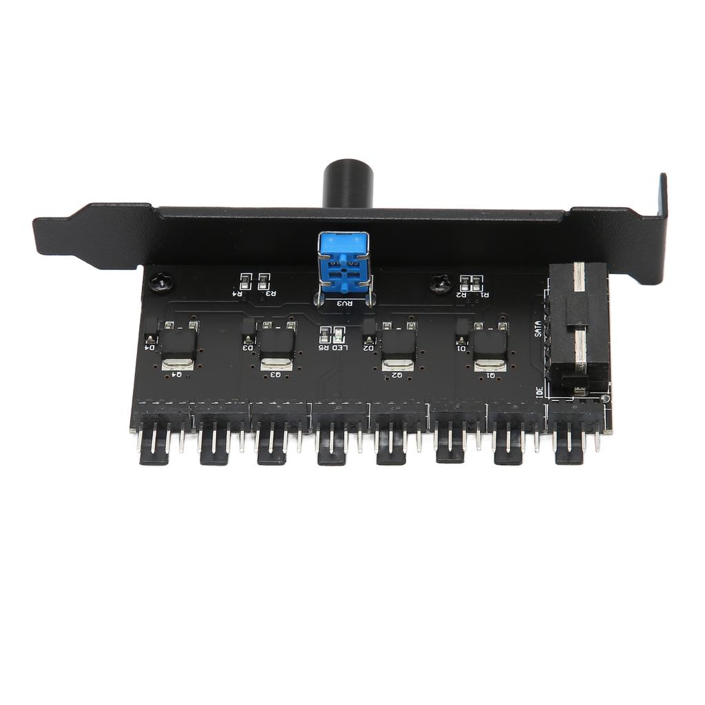 Концентратор вентилятора 12 В, 3 контакта, 4 контакта, 1 ручка, 8 каналов, стабильный, точный регулятор скорости вращения вентилятора с винтом для компьютера