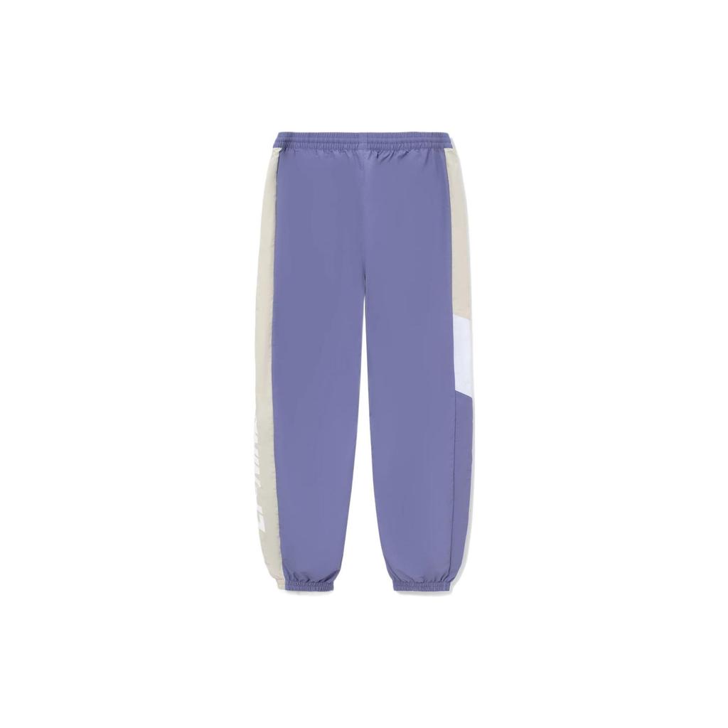 Li-Ning Модная серия, длинные вязаные спортивные брюки с цветными блоками, мужские брюки серого, чернильно-синего цвета AYKS033-4