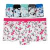 Women Underwear Cotton Low Waisted Floral Printed Boxers Briefs Boyshorts Ladies Knickers Panties Lot 6 PCS