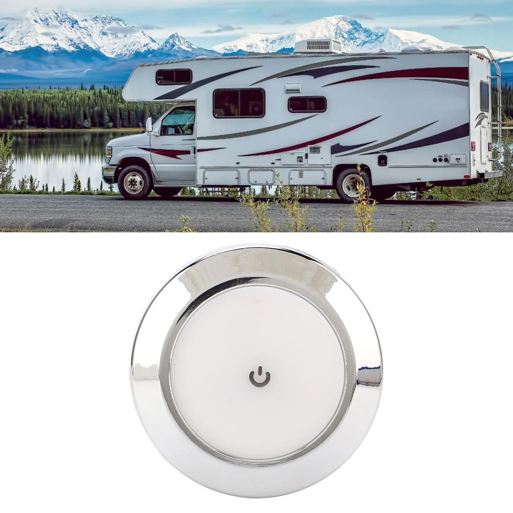 2,8-дюймовый купольный светильник для автодома DC 12V светодиодные потолочные светильники для салона с сенсорным выключателем включения/выключения для автодомов, яхт