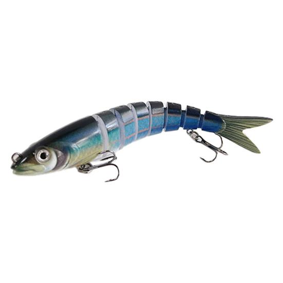 13.5CM/19G Multi-Jointed Fishing Lure with Hooks Slow Sinking 8-Section Swimbait Bionic Hard Artificial Bait Freshwater Saltwater Fishing Accessories