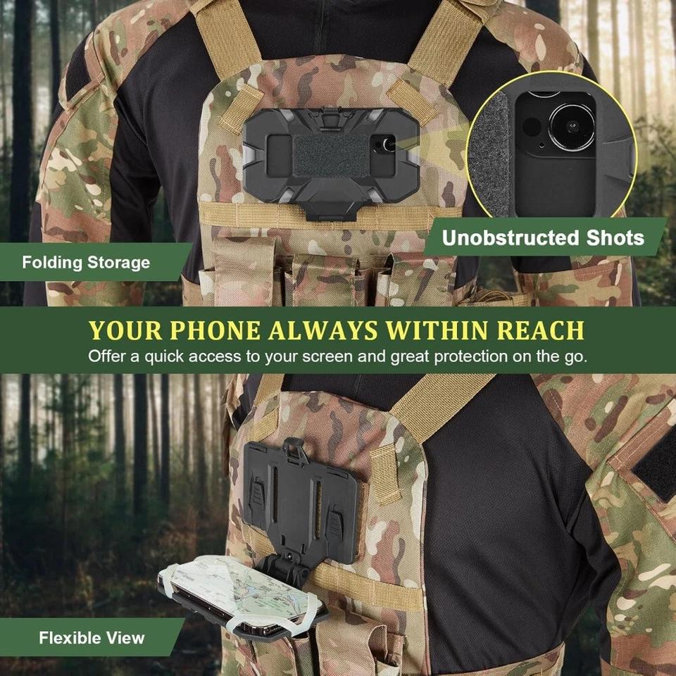 NEW Tactical MOLLE Folded Navigation Board Mobile Phones Navigator Holder Vest Chest Bag Admin Panel Hunting Vest Accessories