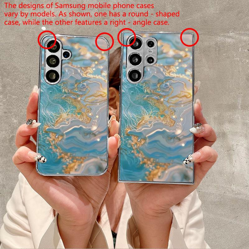 Чехол для телефона Samsung S25 Edge & Закаленное стекло для S23 Ultra, S20 FE Позолоченное гальваническое покрытие с полным покрытием.