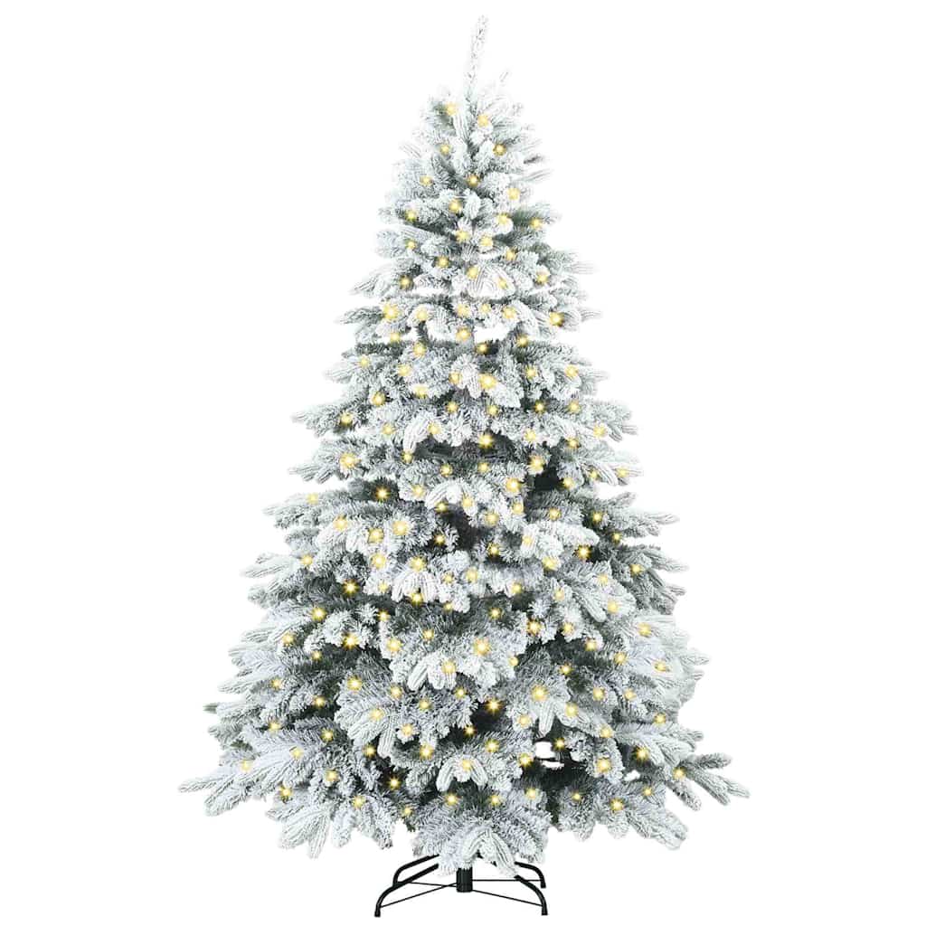 Artificial Christmas Tree with 300 LEDs Warm White 180 cm PE and PVC