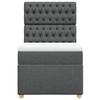 Maison Exclusive - Sommier à lattes de lit et matelas Gris foncé 90x190 cm Tissu