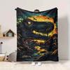 1pc Dinosaur Blanket, Lightweight Flannel Throw Blanket For Sofa, Bed, Travel, Camping, Living Room, Office, Couch, Chair, And Bed