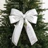 Bright Red Fabric Bow Ornament Large Bow Ornament New Plump Fill Bow  Xmas Tree Decoration