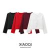 Fashion Style 2024 Fall and Winter New Women's Clothing Easiest for Match Black Decorated Row Button Round Neck Long Sleeves Outwear 8881187