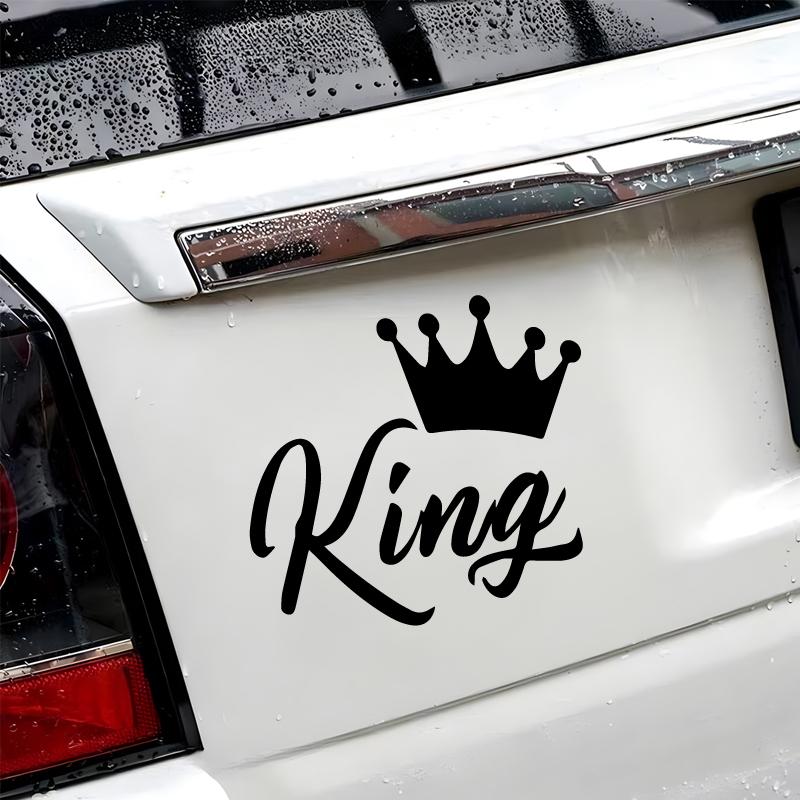 Автонаклейки CROWN KING, Модные водонепроницаемые виниловые наклейки, Автонаклейки, Аксессуары для стайлинга автомобиля