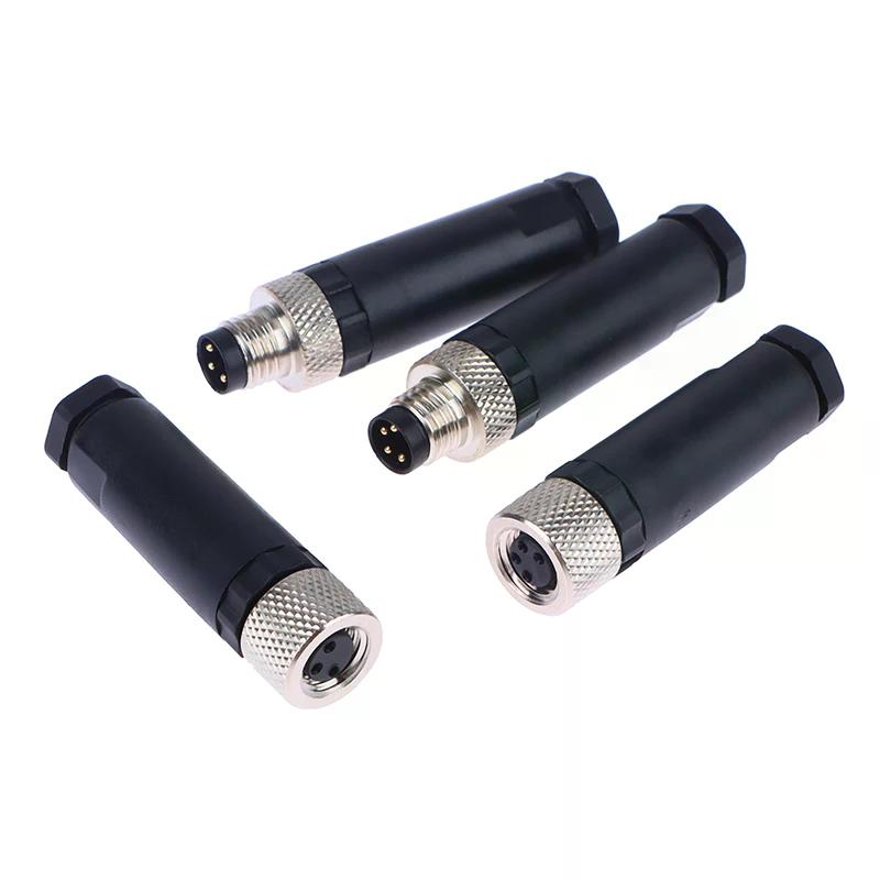 Разъем датчика M8 Водонепроницаемая вилка Папа&мама Резьбовая вилка Муфта 3 4 контакта Фланцевая розетка Задний монтаж