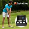 1 комплект подарочной коробки для гольфа с 3 мячами 6 тройников, металлический инструмент для ремонта Divot, зажим для шляпы, комплект аксессуаров для гольфа, чехол из искусственной кожи для мужчин и женщин, профессиональный новичок