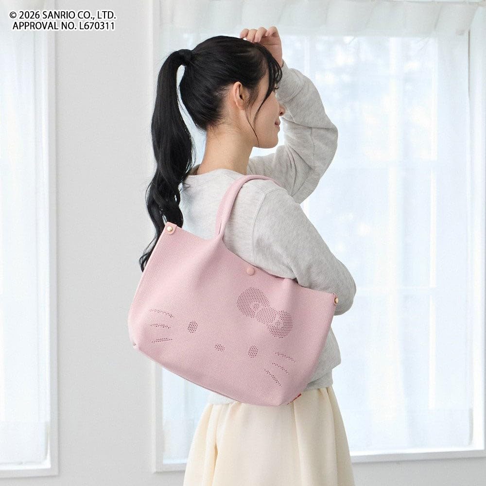 Sanrio Lightweight Washable Knit Small Tote Bag 8473 [Rootote] IP.Deli.Ruful.-C (04. soda)