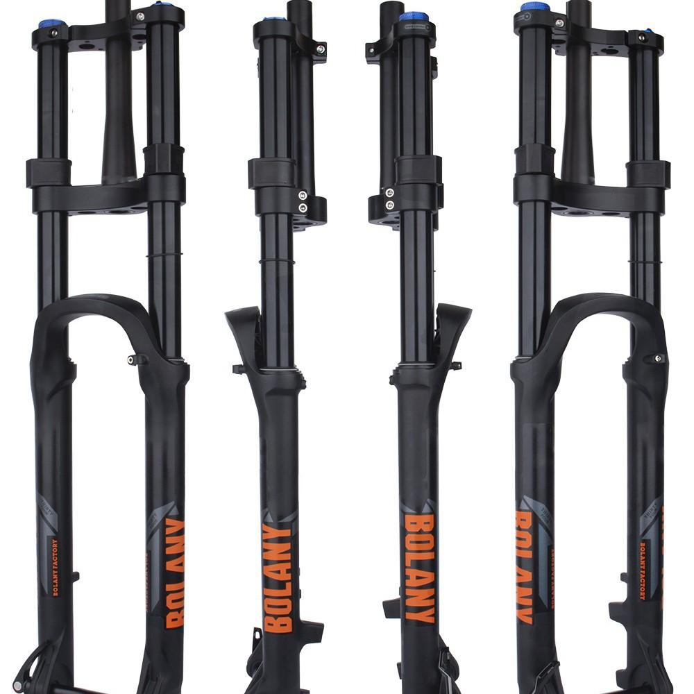 Передняя вилка для горного велосипеда, двухкоронная вилка, передняя вилка для электровелосипеда, амортизационная, 27,5 29 дюймов, вилка с осью-бочонком