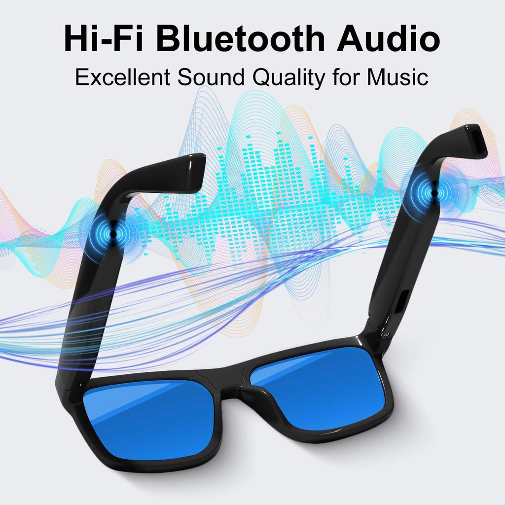 Умные HD-очки с камерой, Bluetooth и ИИ для фотосъемки и голосовых звонков