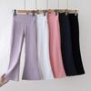 Girls Flared Pants High Waist Yoga Leggings Teenagers Stretch Elastic Waistband Kids Sportswear Trousers Autumn Spring