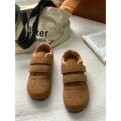 Зимние новые бархатные повседневные туфли женские на липучке уродливые милые хлопковые туфли 31241