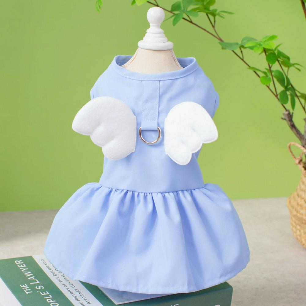 With Wings Pet Dog Angel Dress Breathable Pet Dress Skirt Yorkshire Puppy Dress Cat