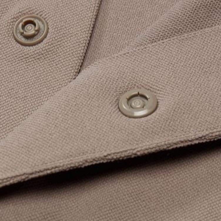 Reebok Повседневная удобная трикотажная рубашка поло с коротким рукавом, мужские рубашки поло Driftwood-Gray 24SRM401MGG9