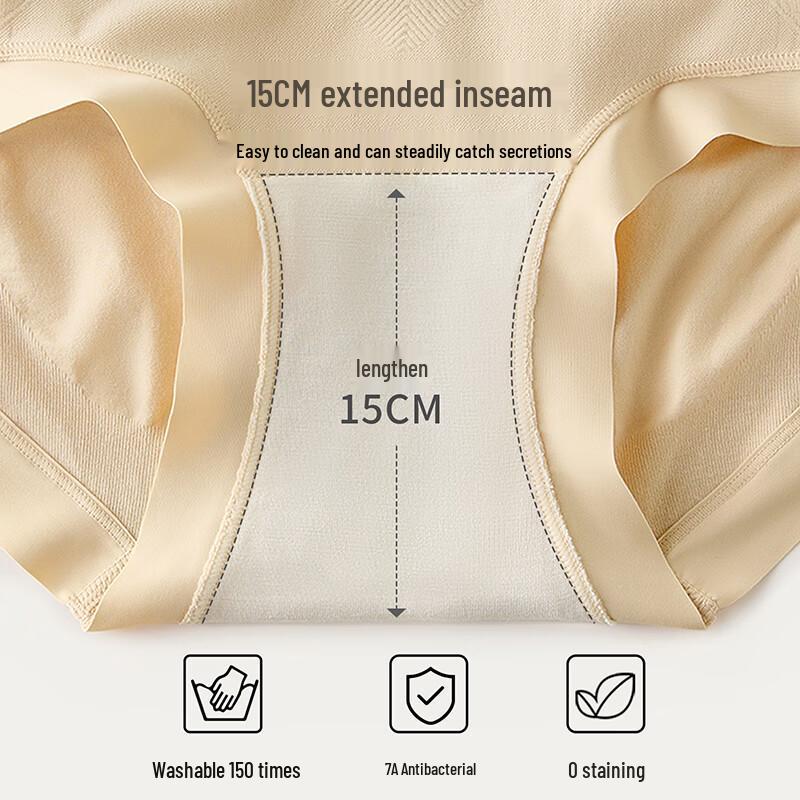 YOUNGYELL Women's High-Waist Modal Seamless Briefs 3-Pack