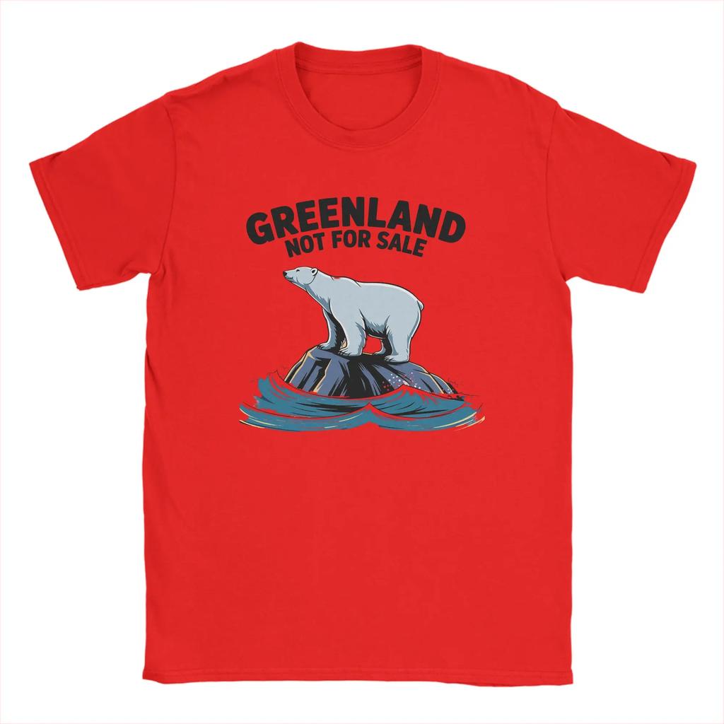Men's T-Shirts Greenland is Not for Sale  Vintage Cotton Tees Short Sleeve  T Shirt Round Neck Clothes Big Size