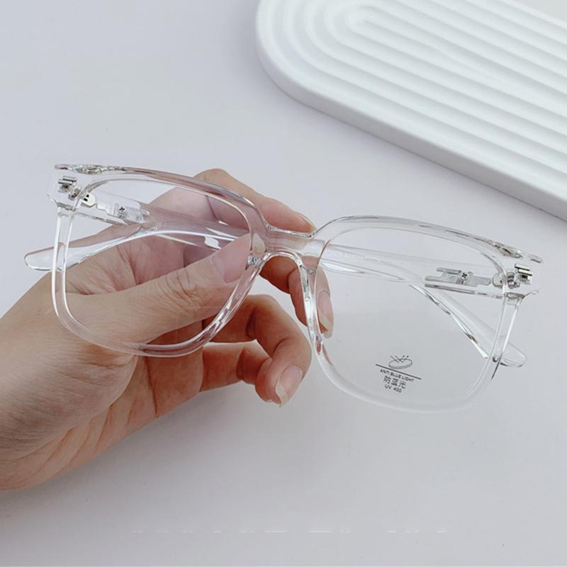 Ultralight Square Anti Blue Light Computer Glasses Women Luxury Brand Trend Rice Nail Big Frame Reading Glasses Presbyopia +3 +5