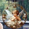 Angel Home Decoration, Transparent Round Listing Artwork, Holiday Garden Grille Party Pendant Gift, Pendant Interior Decoration Living Room Decoration