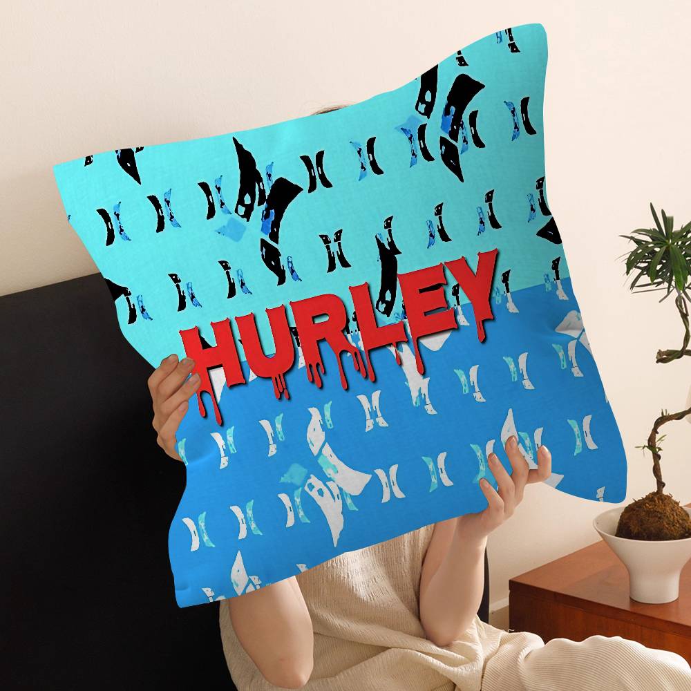 Ashion Cool Brand Vintage H-Hurley Pillow Anime Pillow Sofa Bed Head Pillow Cover Cushion Cover 45X45 Cm Fashion