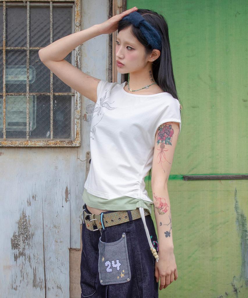 RuNaKi'Hu' Wxt102 Kazeni Maucho Layered Sleeveless (White)