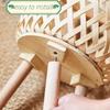 Bamboo Woven Plant Stand - Outdoor Decorative Flower Basket with Rattan Accents for Balcony & Garden, Flower Rack, Floor Fence