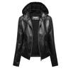 6XL Cross Border Hooded Velvet Leather Jacket For Women Съемная кожаная куртка большого размера для женщин и куртка из искусственной кожи для женщин
