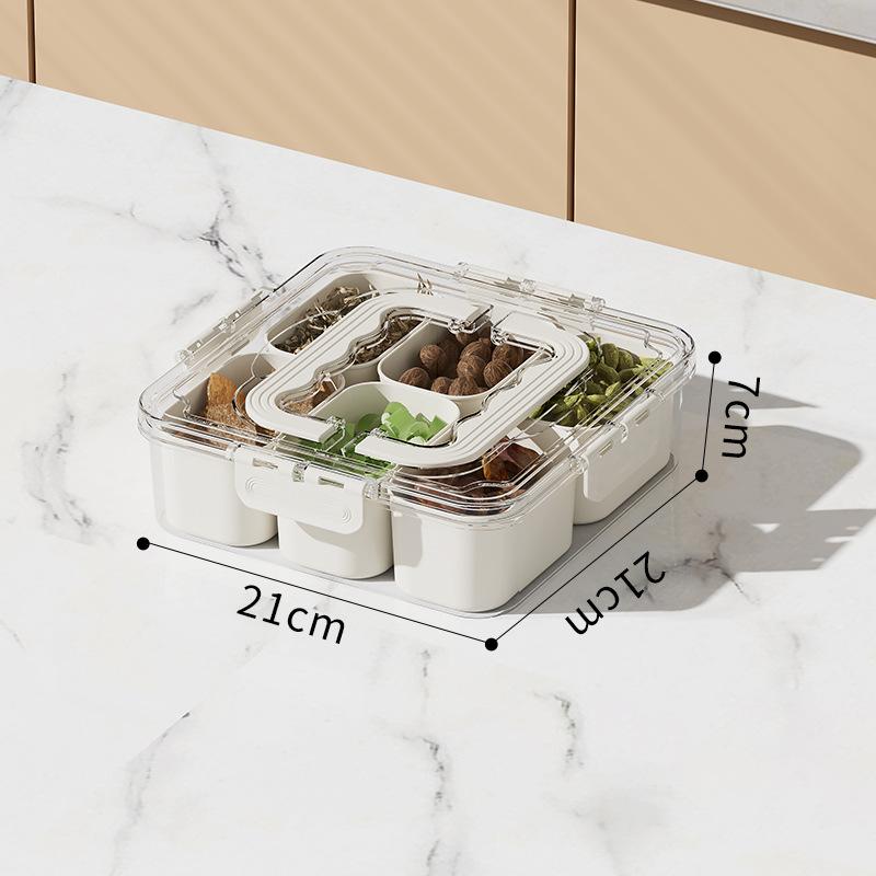 Compartment Food Container Grade Seasoning Box Kitchen Transparent Storage Spice Organizer