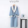 Extra Long Quilted Cotton Bathrobe for Couples - Warm, Medium-Thick, Steaming Robe for Men and Women, Perfect for Fall and Winter.