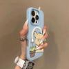 Magnetic Jelly Two-in-one Mobile Phone Case for Iphone14 Cartoon Cute Solid Color Frosted Mobile Phone Case Trendy Style