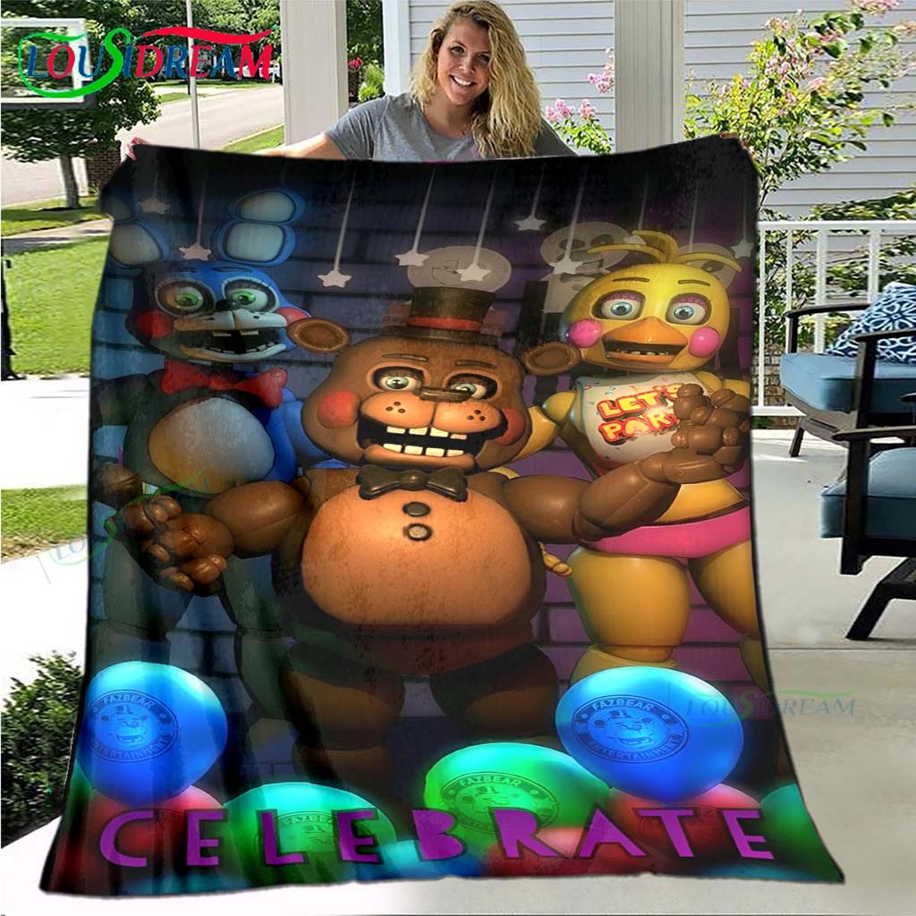 Горячие Персонажи Ужасов Узор Фланелевый Тонкий Плед Портативный Домашний Дорожный Офисный Плед для Игр во Время Обеденного Перерыва Подарок на День Рождения