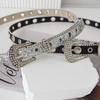 Женский модный ремень со стразами, универсальный пояс из искусственной кожи для законодателей моды