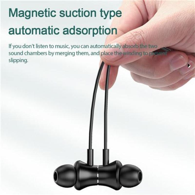 Stereo In-Ear Hanging Neck Wireless Bluetooth Headset Sports Earbuds 1000 Mah Battery Comfortable To Use