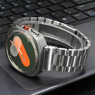 Быстросъемный ремешок из нержавеющей стали для Samsung Galaxy Watchband 7 6 40мм 44мм Ремешок+Чехол для Galaxy 7 6 БЕЗ ЗАЗОРОВ Изогнутый конец Браслет