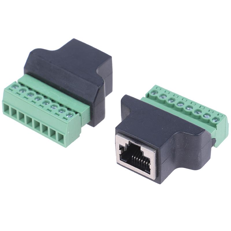 Новый·Адаптер RJ45 на винтовые клеммы Женский RJ45 на 8 разъемов для CCTV DVR·