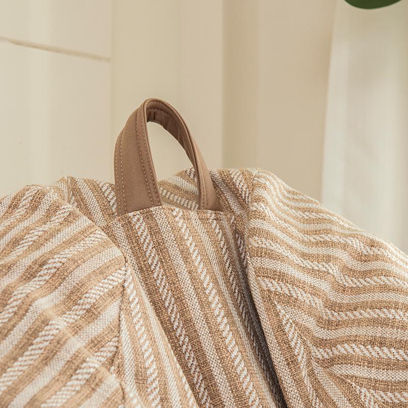 Cotton Linen Striped Washable Bean Bag Sofa for Living Room