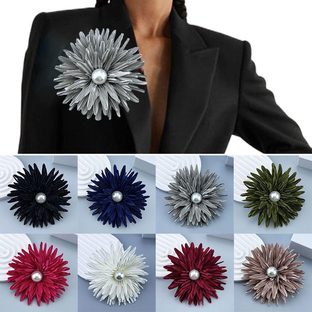 Fabric Handmade Accessories Large Flower Brooch Jewelry Badge Accessories Pin Brooch New Corsage