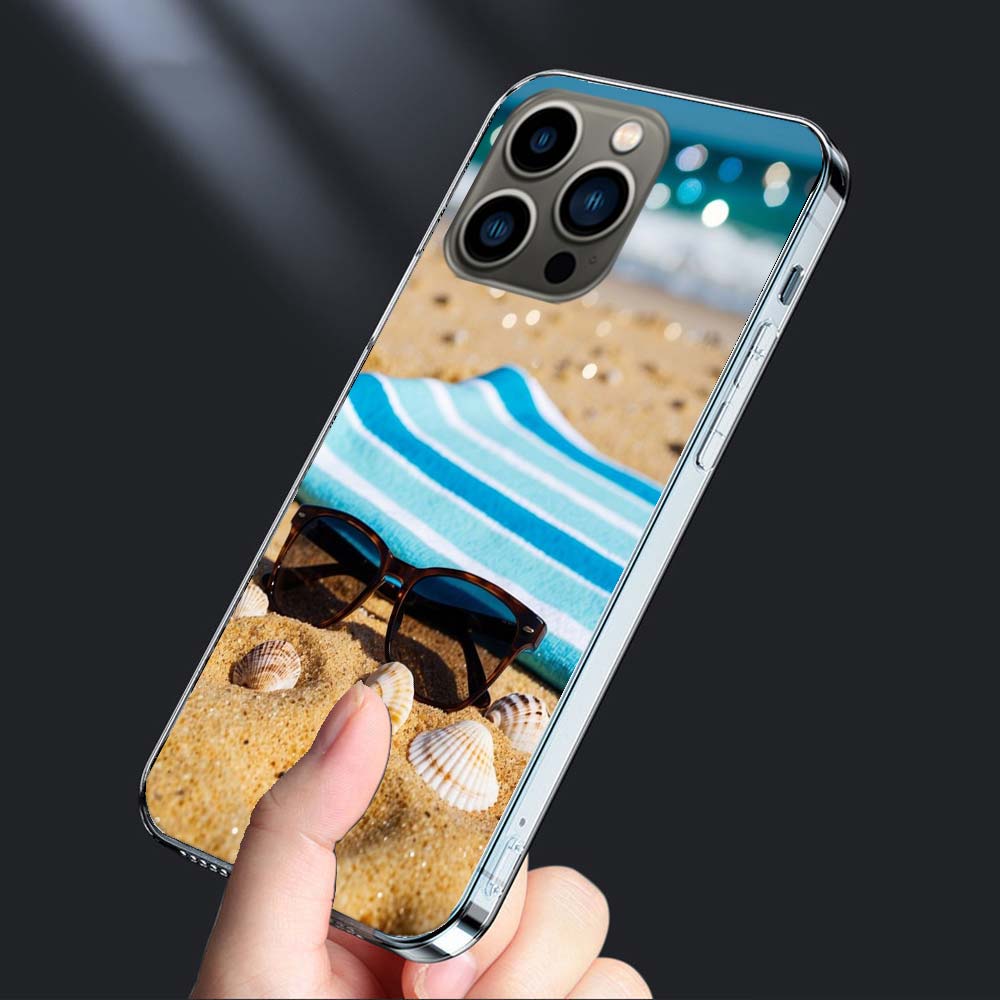 Летнее настроение Море, Пляж, Песок Чехол для телефона Для Iphone 16E 15 Pro 14 Plus 17E 16 17 Pro Max Air 11 12 13 Mini Ударопрочный Capa Cut