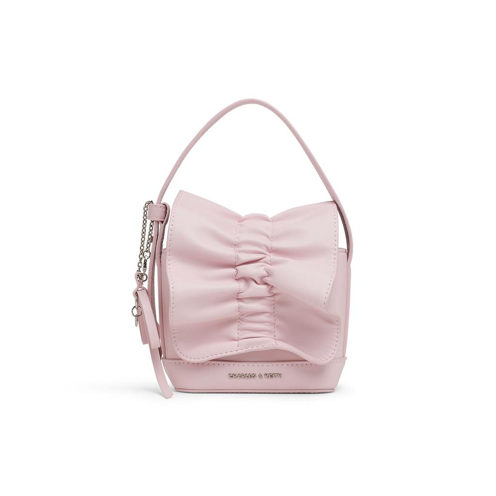 Charles & Keith Vintage Pleated Bow Crossbody Bag Women Handbags Multiple-Colors CK6-40151554