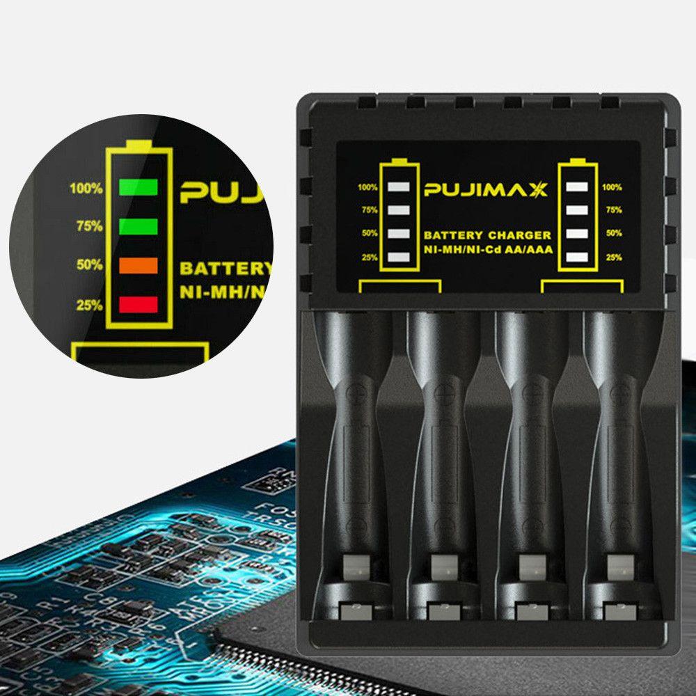 Durable LED Indicator Portable Fast Charging Dock Intelligent Battery Charger 4 Slot Adapter