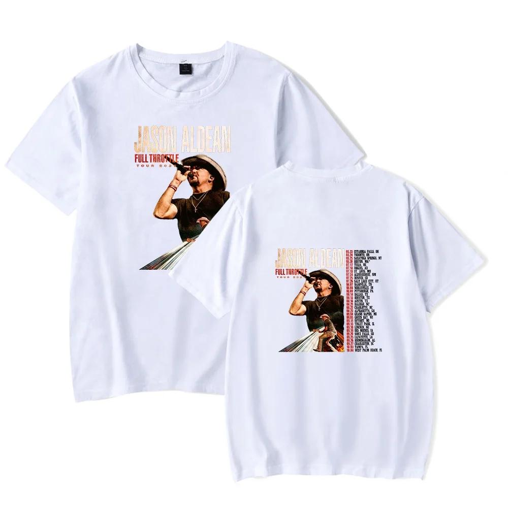 Jason Aldean Full Throttle Tour 2025 TShirt Merch Summer For WomenUnisex Unisex Short Sleeve Tshirt Fashion Streetwear